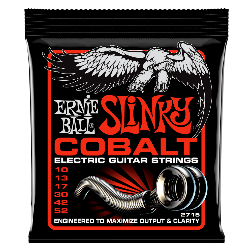Ernie Ball Skinny Top Heavy Bottom Slinky Cobalt Electric Guitar Strings, 10-52 Gauge