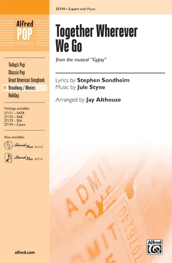 Together Wherever We Go 2 Pt/Pno Arr Althouse Choral Sheet Music