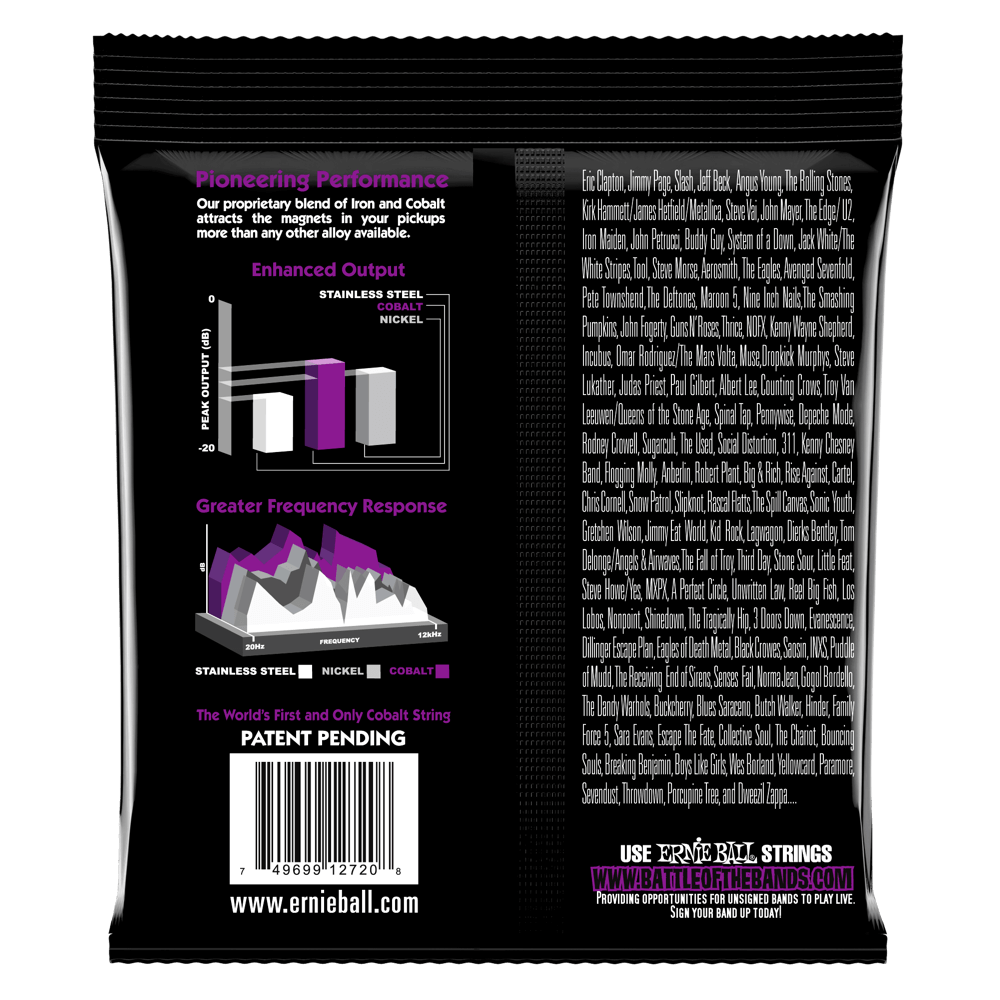 Ernie Ball Power Slinky Cobalt Electric Guitar Strings 11-48 Gauge — view 2