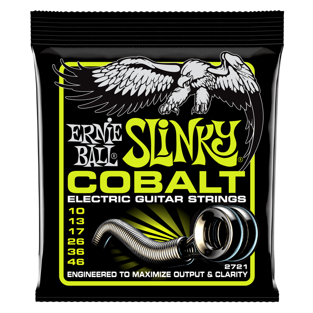 Ernie Ball Regular Slinky Cobalt Electric Guitar Strings, 10-46 gauge