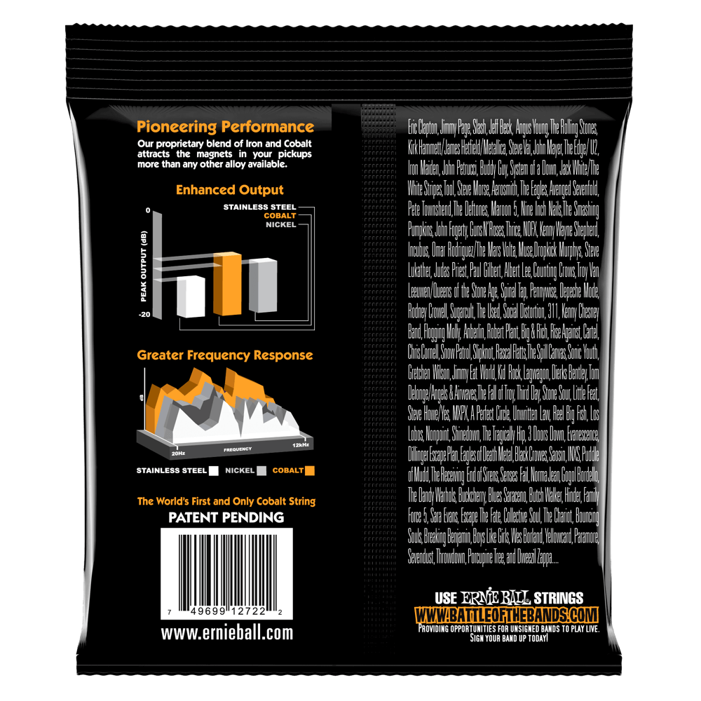 Ernie Ball Hybrid Slinky Cobalt Electric Guitar Strings, 9-46 Gauge — view 2