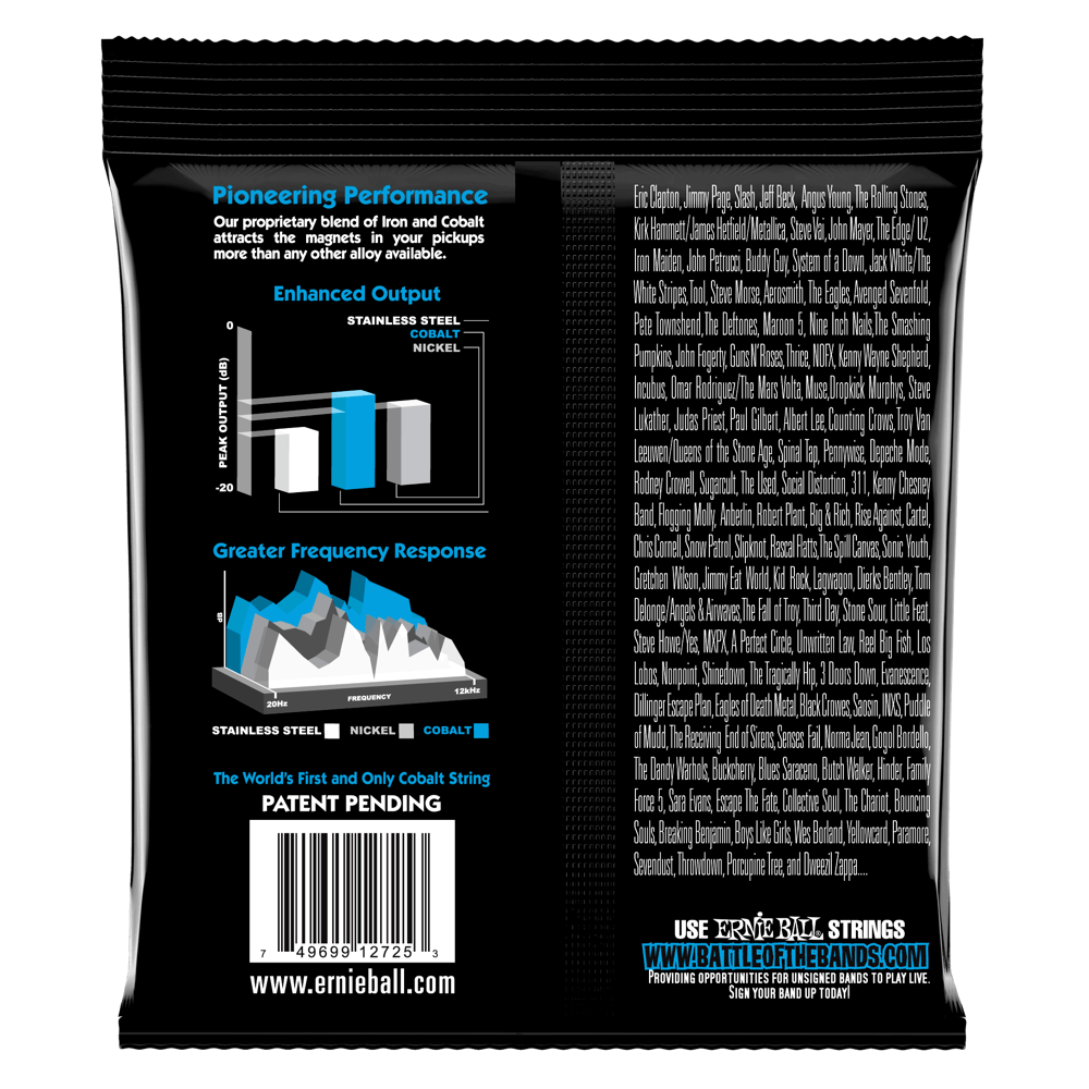 Ernie Ball Extra Slinky Cobalt Electric Guitar String, 8-38 Gauge — view 2