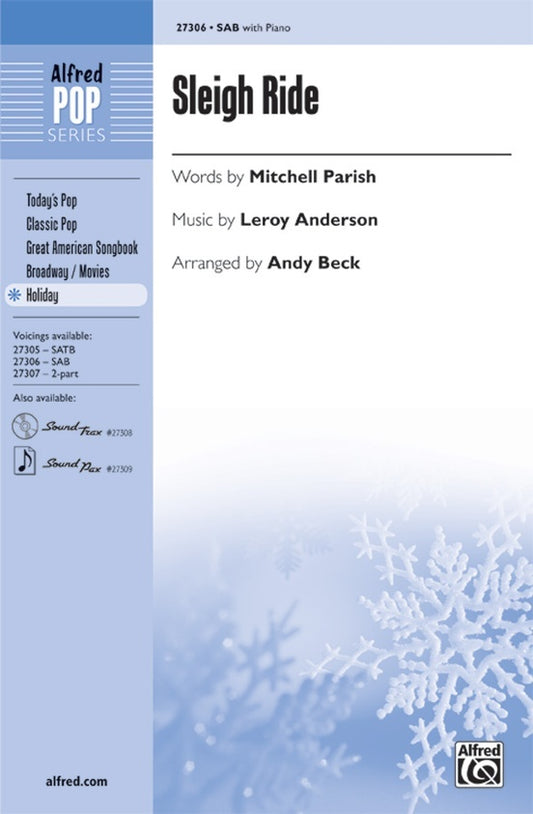 Sleigh Ride Choral Sheet Music for 3 Part Mixed/SAB