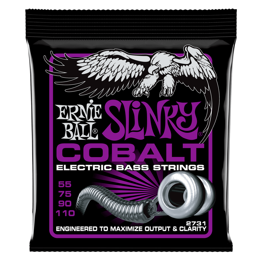 Ernie Ball Power Slinky Cobalt Electric Bass Strings 55-110 Gauge