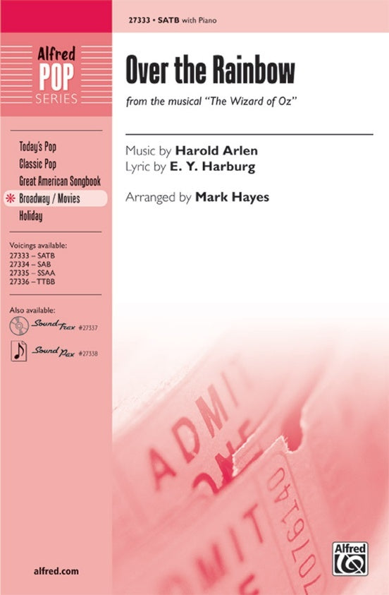 Over The Rainbow SATB Arlen / Hayes