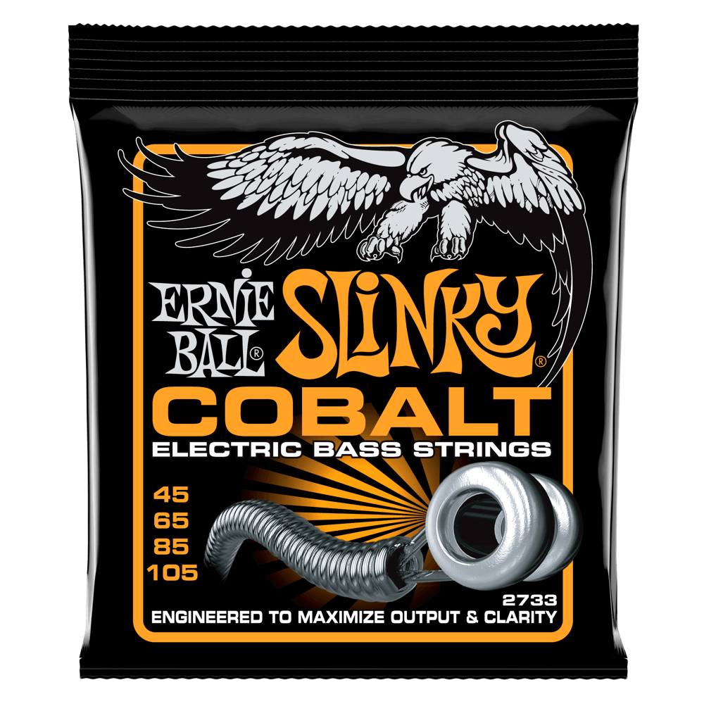 Ernie Ball Hybrid Slinky Cobalt Electric Bass Strings, 45-105 Gauge