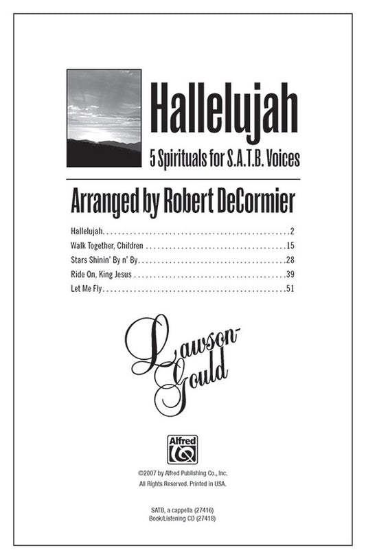 Hallelujah 5 Spirituals For SATB Voices