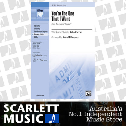 You're the One That I Want SAB Choral Sheet Music — view 2
