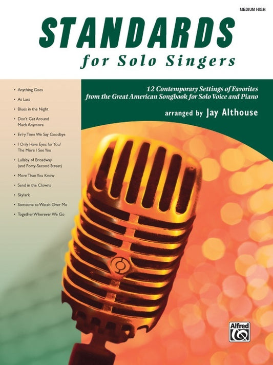Standards for Solo Singers Medium High Book & CD