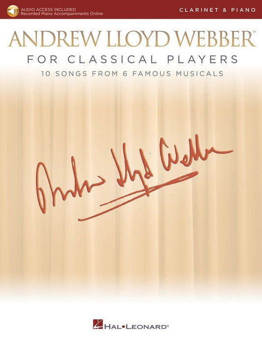 Andrew Lloyd Webber for Classical Players - Clarinet/Piano Book