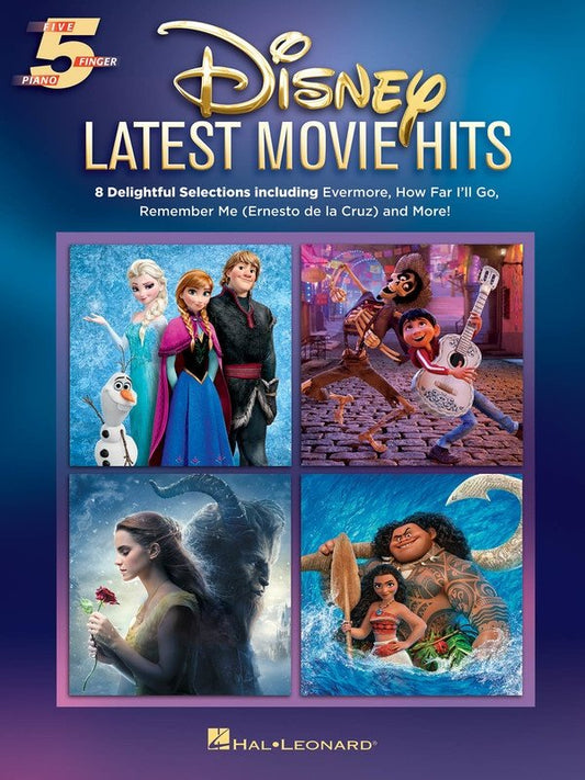 Disney Latest Movie Hits — 5 Finger Piano with Lyrics (Hal Leonard)