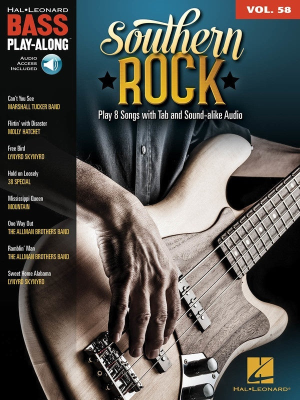 Southern Rock Bass Playalong V58 Book/Online Audio
