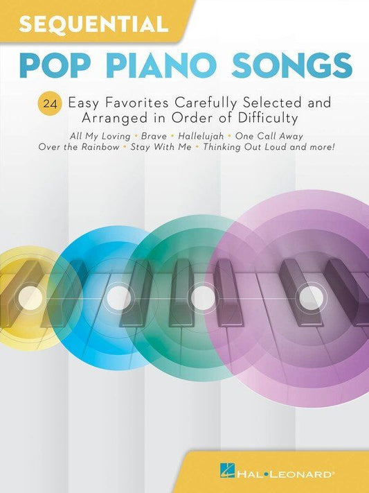 Sequential Pop Piano Songs Easy Piano Songbook by Hal Leonard, 88 Pages, 24 Songs for Beginners to Advanced Players