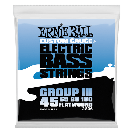 Ernie Ball Group III Flatwound Electric Bass Guitar Strings (45-100)
