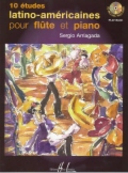 Latin American Etudes 10 Flute/Piano Book/CD (Softcover Book)