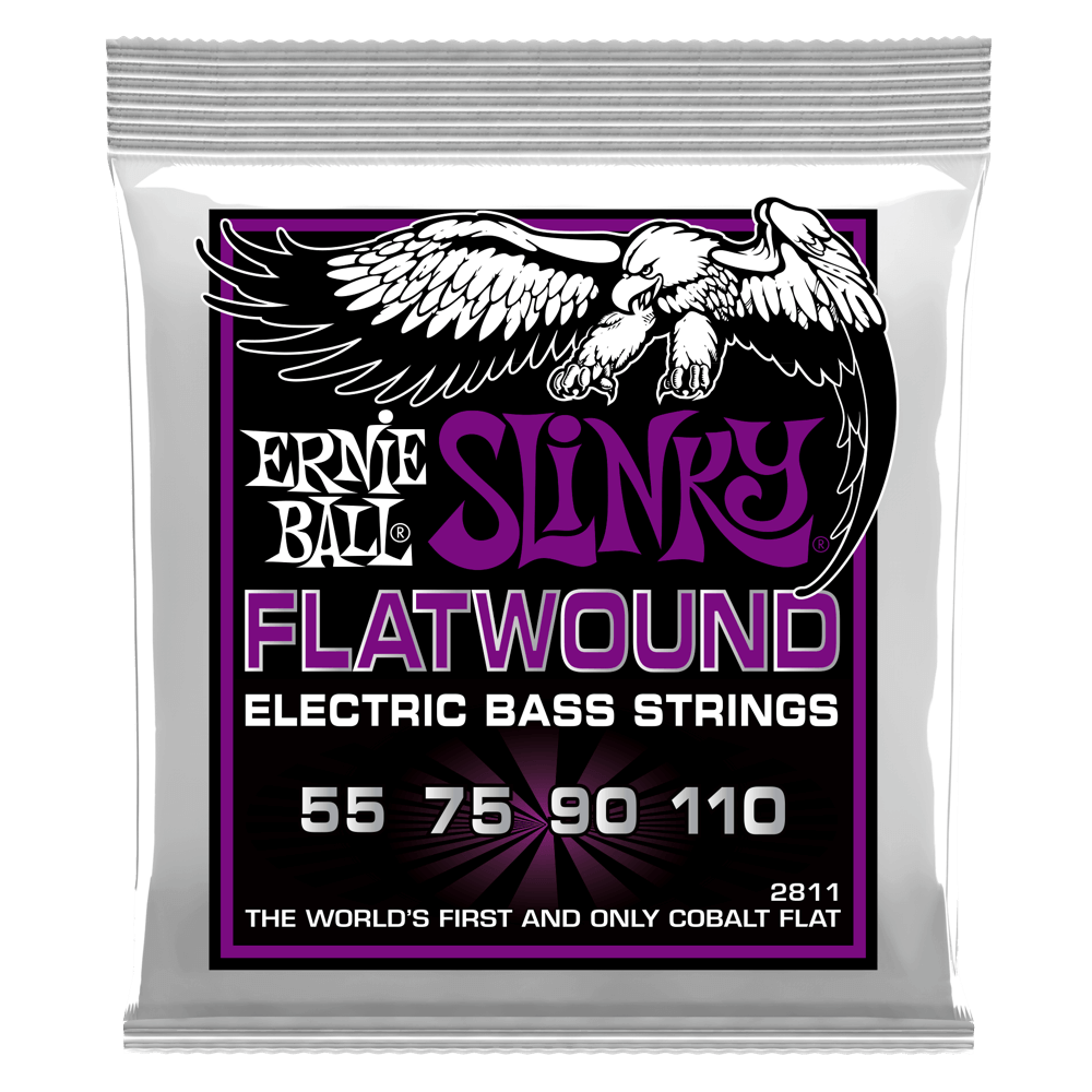 Ernie Ball Power Slinky Flatwound Bass Guitar Strings (55-110)