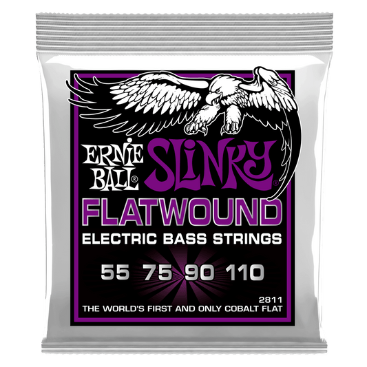 Ernie Ball Power Slinky Flatwound Bass Guitar Strings (55-110)