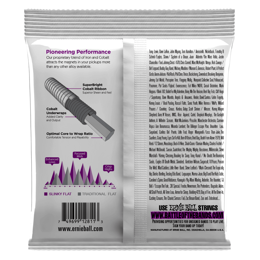 Ernie Ball Power Slinky Flatwound Bass Guitar Strings (55-110) — view 2
