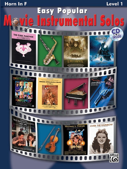 Easy Popular Movie Inst Solos Horn Book/CD