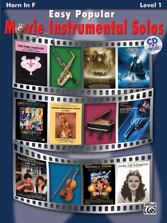 Easy Popular Movie Inst Solos Horn Book/CD