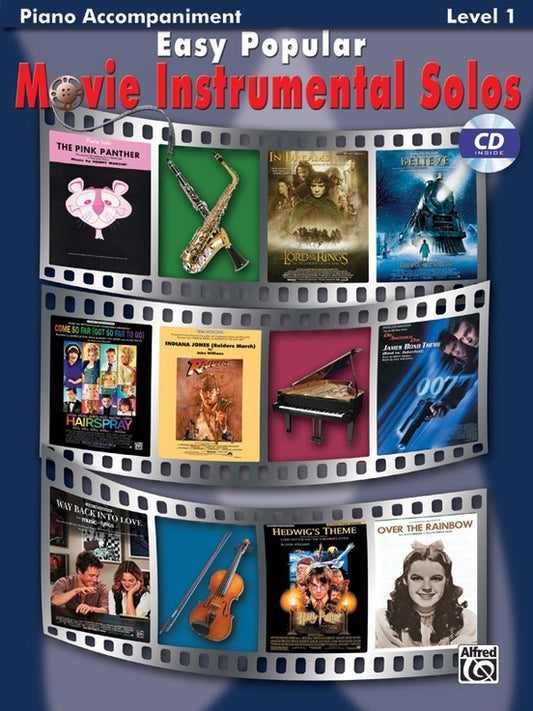 Easy Popular Movie Inst Solos Piano Accomp Book/CD
