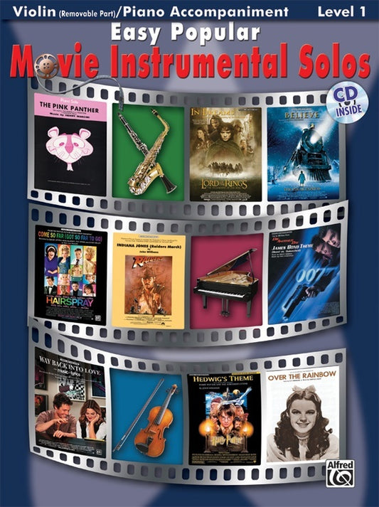 Easy Popular Movie Inst Solos Violin Book/CD