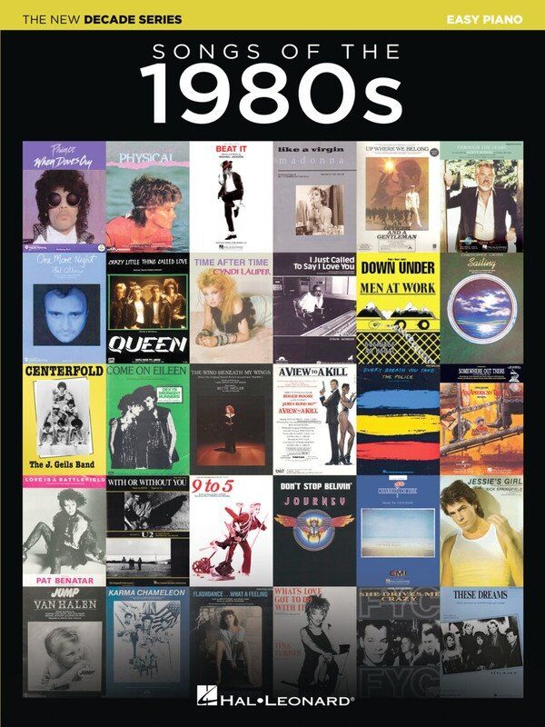 Songs of the 1980s Easy Piano Songbook by Hal Leonard