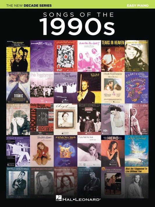 Songs of the 1990s Easy Piano Songbook - The New Decade Series by Hal Leonard, 410 Pages