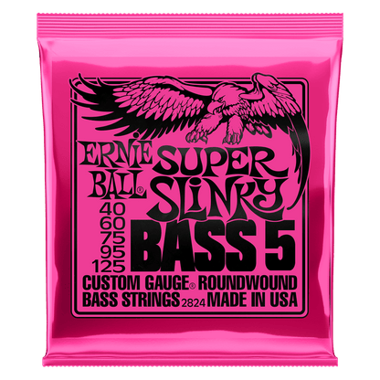Ernie Ball 5-String Super Slinky Nickel Wound Bass Set, .040-.125
