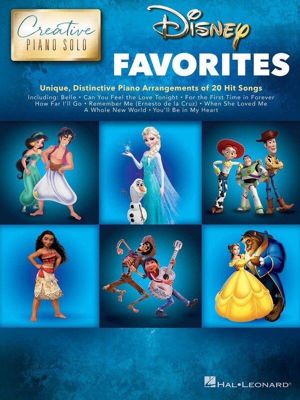 Disney Favorites Creative Piano Solo by Hal Leonard - 88 Pages, Intermediate to Advanced Arrangements for Piano