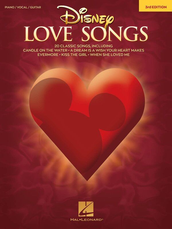 Disney Love Songs 3rd Edition Songbook for Piano, Vocal & Guitar - 20 Classic Songs