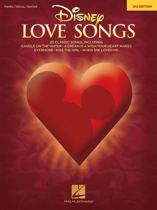 Disney Love Songs 3rd Edition Songbook for Piano, Vocal & Guitar - 20 Classic Songs