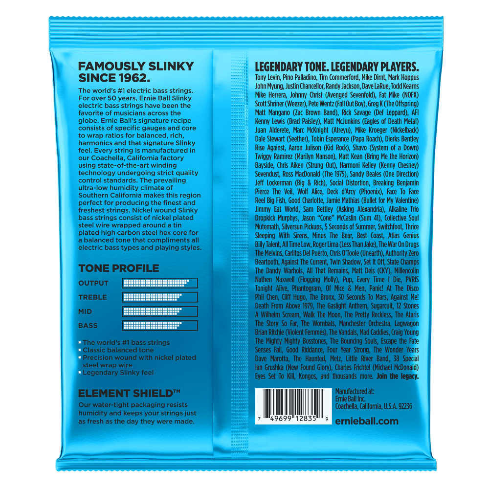 Ernie Ball Extra Slinky Nickel Wound Electric Bass String, 40-95 Gauge — view 2