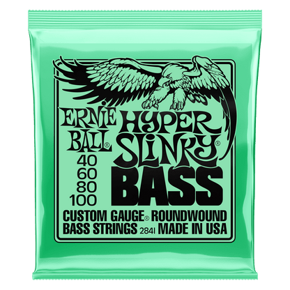 Ernie Ball Hyper Slinky Bass Nickel Wound Electric Bass Strings 40 - 100 Gauge