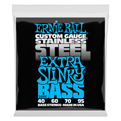 Ernie Ball Extra Slinky Stainless Steel Electric Bass String, 40-95 Gauge