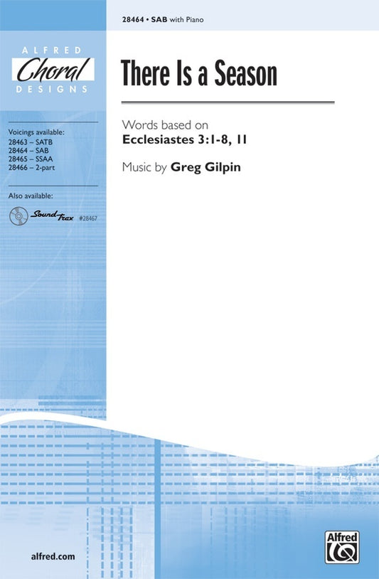 There Is A Season SAB Choral Sheet Music