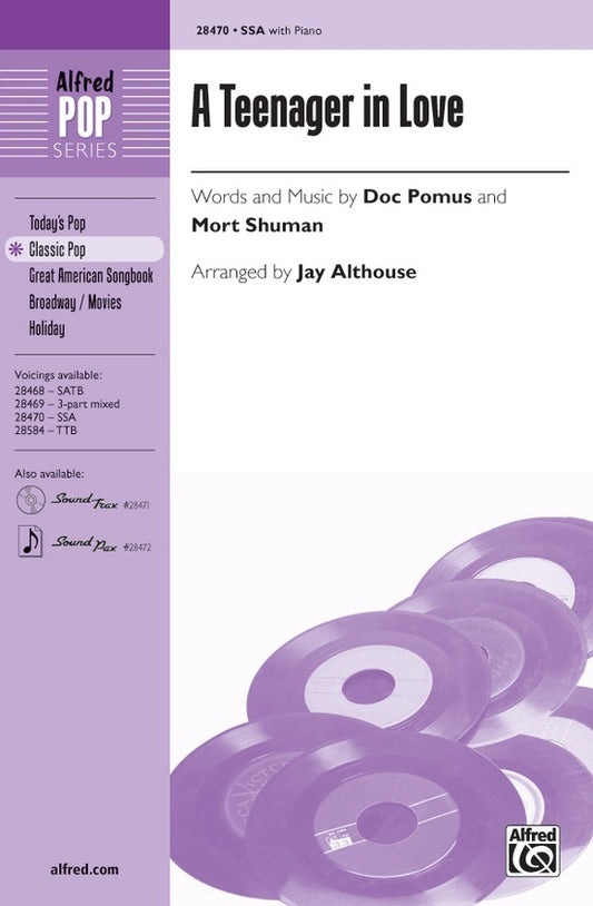 A Teenager in Love SSA/Piano Choral Sheet Music