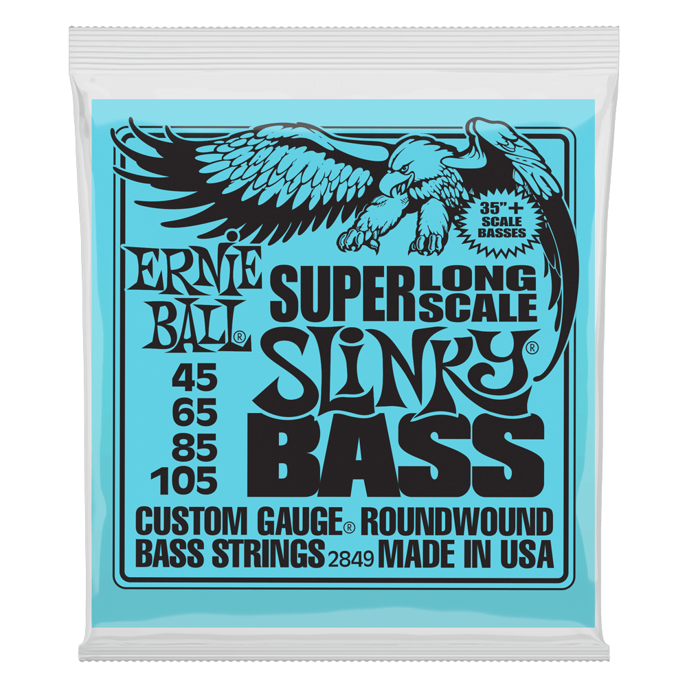 Ernie Ball Super Long Scale Slinky Electric Bass Strings-45-105 Gauge