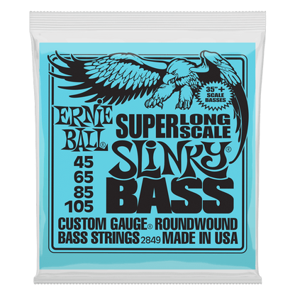 Ernie Ball Super Long Scale Slinky Electric Bass Strings-45-105 Gauge