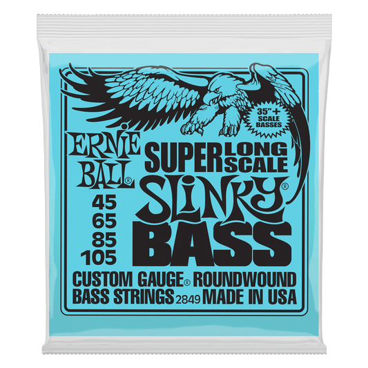 Ernie Ball Super Long Scale Slinky Electric Bass Strings-45-105 Gauge