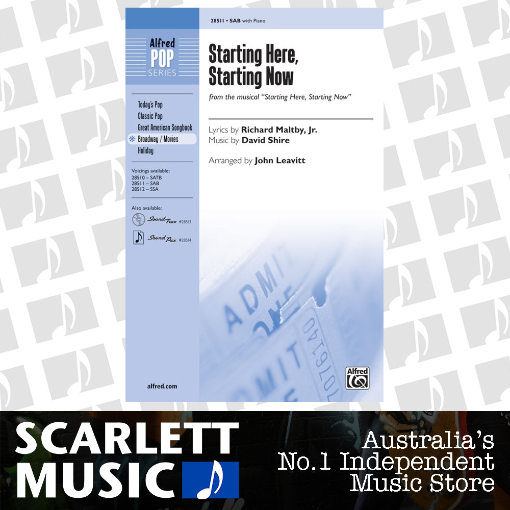 Starting Here Starting Now SAB Choral Sheet Music — view 2