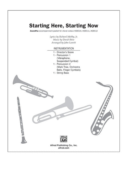 Starting Here Starting Now SoundPax Choral Sheet Music