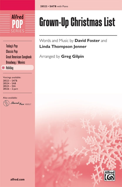 Grownup Christmas List SATB