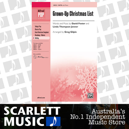 Grownup Christmas List SATB — view 2