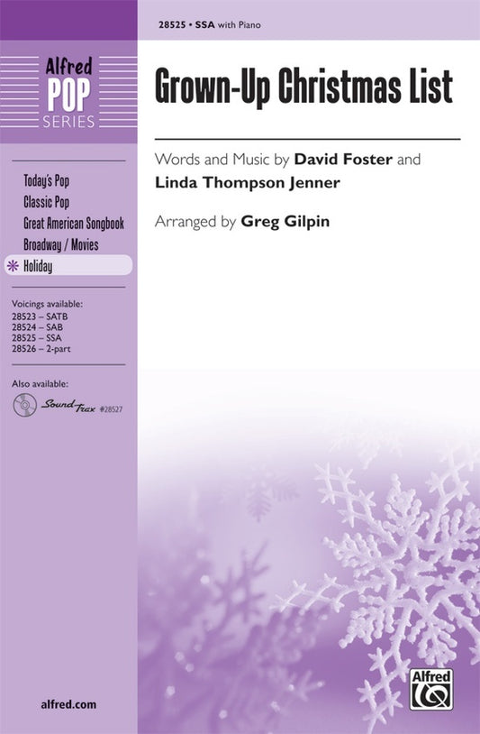 Grownup Christmas List SSA - Choral Sheet Music for 3 Part Treble/SSA