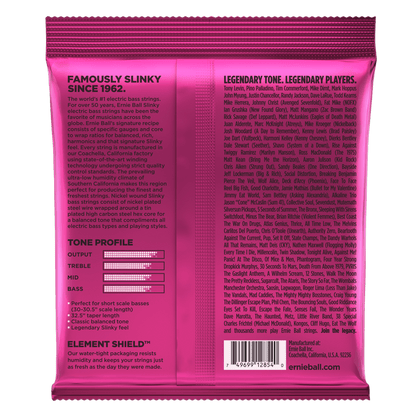 Ernie Ball Super Slinky Nickel Wound Short Scale Bass Strings-45-100 Gauge — view 2