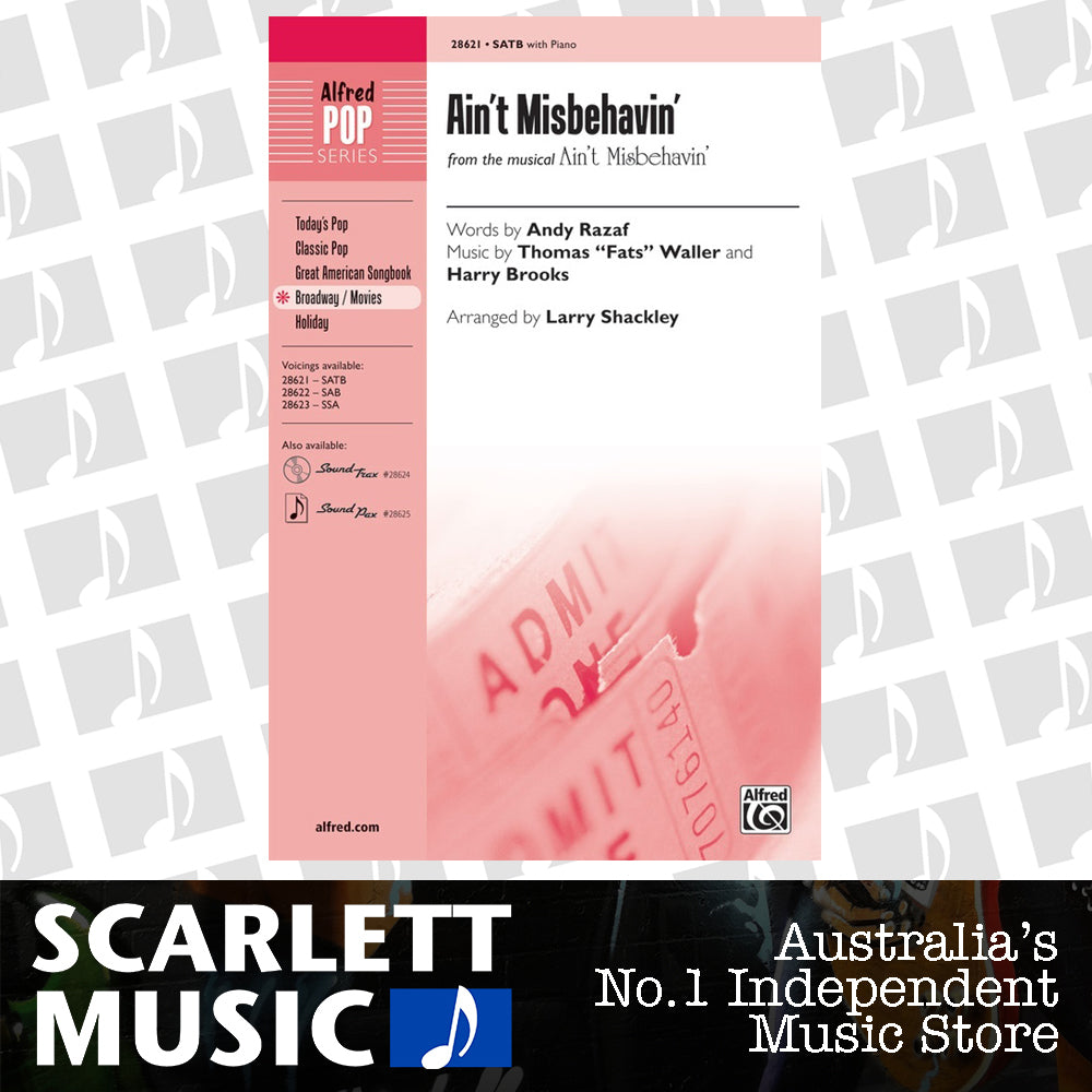 Aint Misbehavin SATB Arr. Shackley Choral Sheet Music — view 2