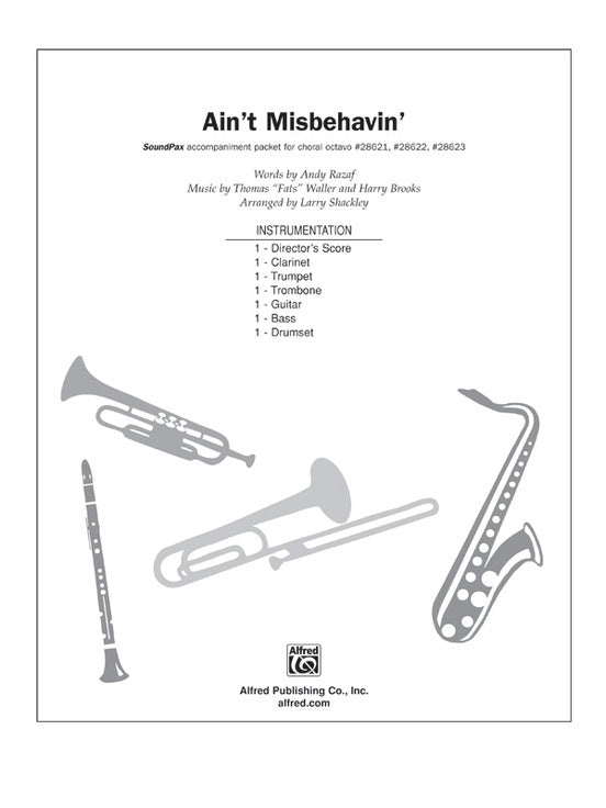 Ain't Misbehavin' SoundPax Arr. Shackley Choral Sheet Music