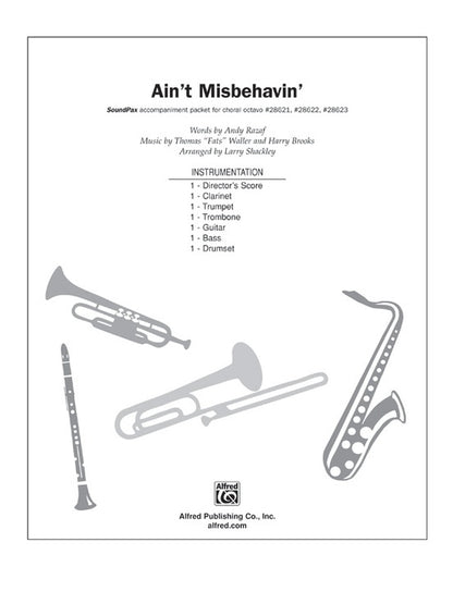 Ain't Misbehavin' SoundPax Arr. Shackley Choral Sheet Music