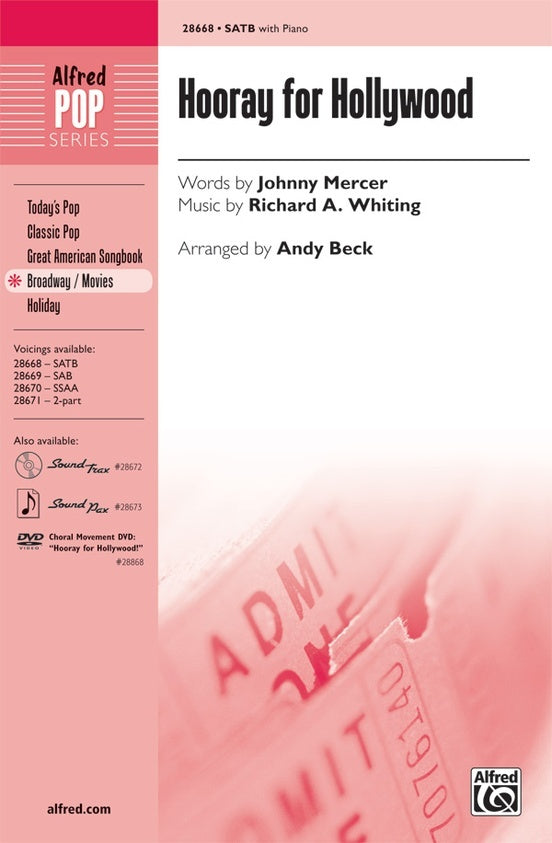 Hooray For Hollywood SATB Arr. Beck